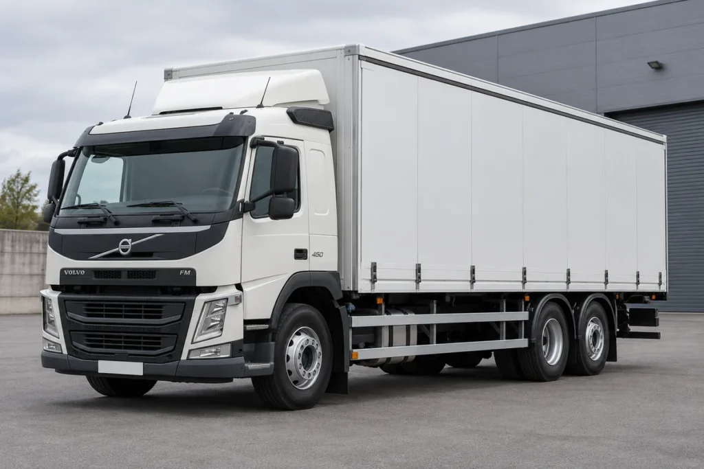 Valge Volvo FM450 furgoonveok – illustratiivne pilt